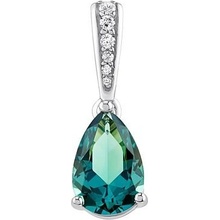 SILVEGO Stříbrný přívěsek Ella se syntetickým turmalínem paraiba a Brilliance Zirconia MSS195PPAR