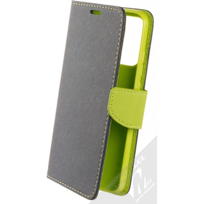 Pouzdro 1Mcz Fancy Book flipové Xiaomi Redmi 10A modré limetkově zelené
