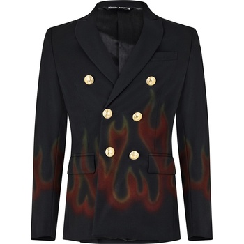 Image 1 of Palm angels Сако PALM ANGELS Men's Burning Double Breasted Blazer - Black/Red
