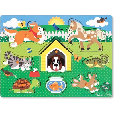 Melissa & Doug Дървен пъзел Melissa and Doug Домашни животни