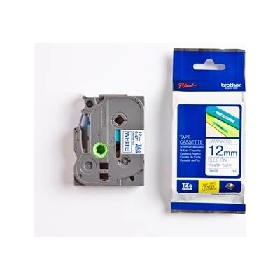 páska BROTHER TZ233 modré písmo, biela páska Tape (12mm) (TZE233)