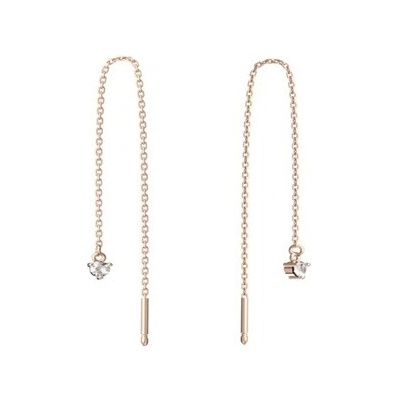 Moiss Pozlátené retiazkové náušnice so zirkónom E0004232