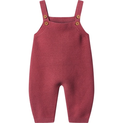 Lupilu Dívčí pletené laclové kalhoty s BIO bavlnou červená