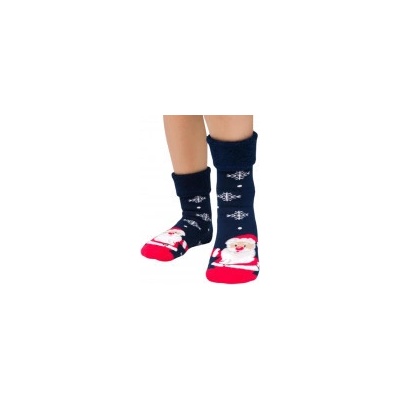 Detské froté ponožky Santa II jeansová