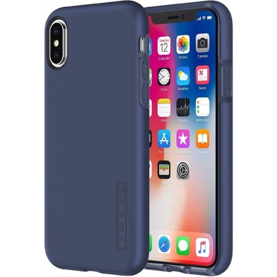 Incipio DualPro Case - удароустойчив хибриден кейс за iPhone XS, iPhone X (тъмносин)