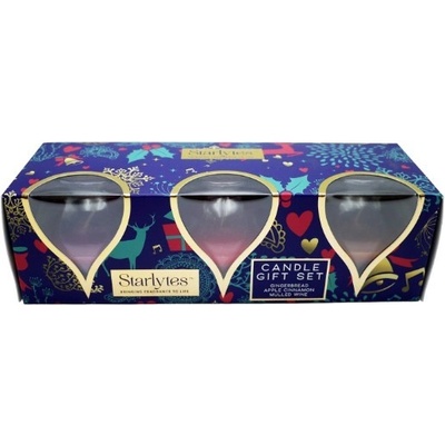 Starlytes Christmas Candle gift 3 x 129 g