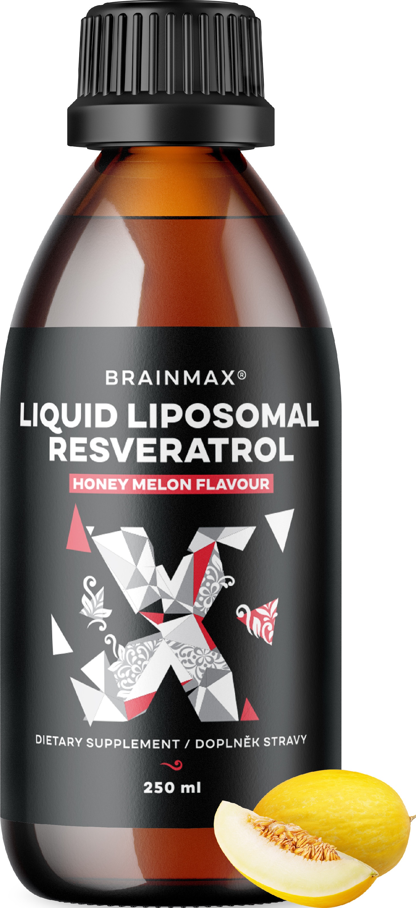 BrainMax Liquid Liposomal Resveratrol, Honey Melon, 200 мг, 250 мл