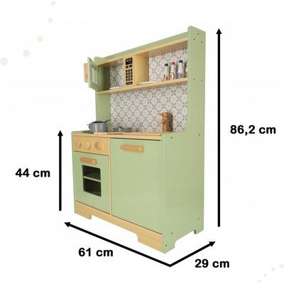 KIK KX4625 Drevená kuchynka MDF Mint pre deti