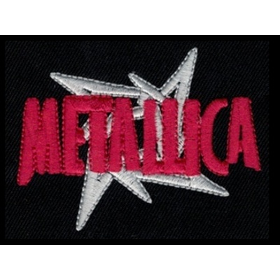 Nášivka METALLICA white red vyšívaná zažehlovací