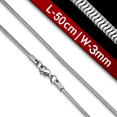 Talitha Стоманен синджир със змийска плетка