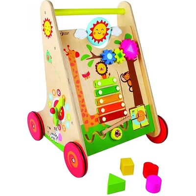 Classic World Детска дървена проходилка с игри за бебета