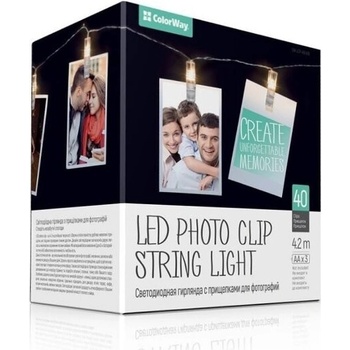 ColorWay LED foto reťaz СolorWay so štipcami 4.2m 40led USB CW-LCP-40L42BU