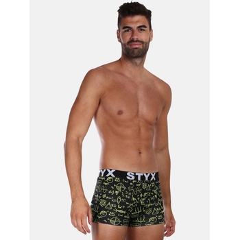 Styx Жълто-черни мъжки боксерки с шарка Styx Physics Styx | Cheren | МЪЖЕ | XXL
