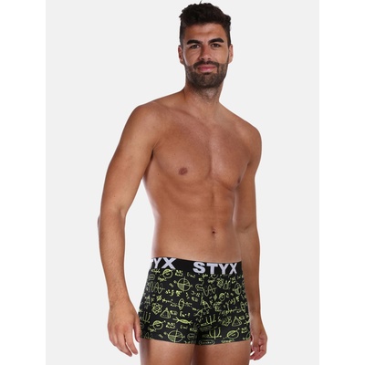 Styx Жълто-черни мъжки боксерки с шарка Styx Physics Styx | Cheren | МЪЖЕ | XXL