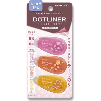 KOKUYO DOTLINER Petit more - lepicí strojek se vzorem 6 mm x 8 m