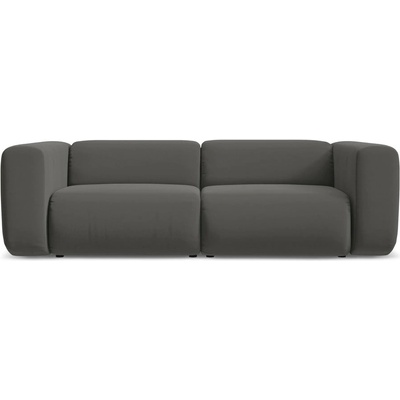 makamii Сив кадифен диван 228 cm Ekahi - Makamii (EKAHI_3S_3_P1_C2)