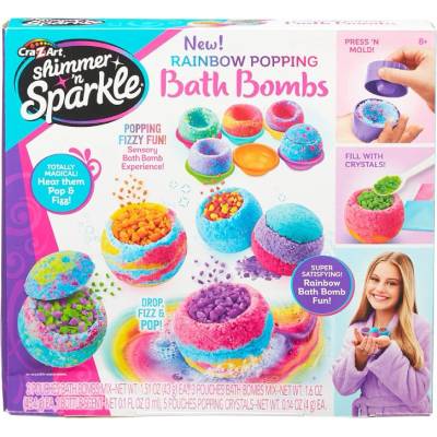 CRA-Z-ART Shimmer N Sparkle Rainbow Popping Bath Bombs (17345)
