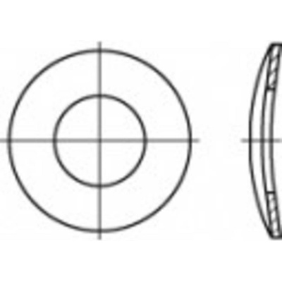 TOOLCRAFT TO-5381250 pružná podložka 3.5 mm DIN 137 pružinová ocel 100 ks
