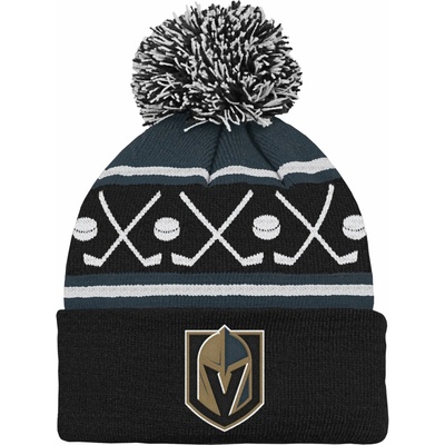 OUTERSTUFF Zimná Čiapka Vegas Golden Knights Face-Off Cuff Pom