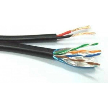 Xcom Кабел Xcom FTP CAT5e CU + захранване 2x0.75мм CU 305м. ролка