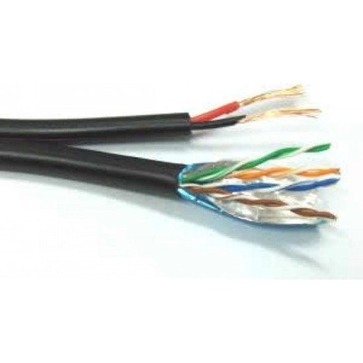 Xcom Кабел Xcom FTP CAT5e CU + захранване 2x0.75мм CU 305м. ролка