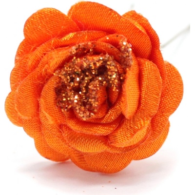 Sponka - vlásenka s květem Barva: oranžová