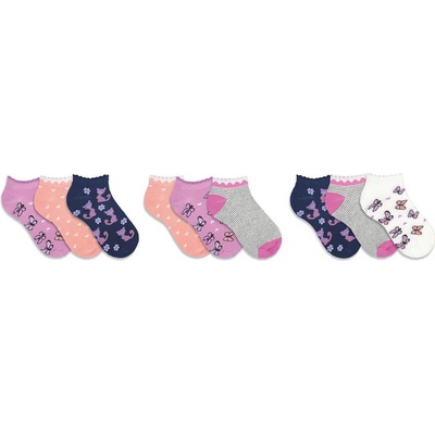 TRENDY SOCKS PINK dětské kotníkové barevné ponožky náhodný mix
