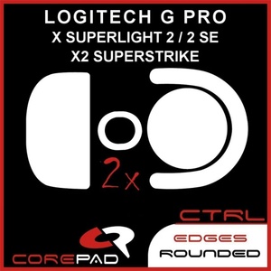 Corepad Skatez CTRL 648 Крачета за мишка Logitech G PRO X SUPERLIGHT 2 / 2 SE / G PRO X2 SUPERSTRIKE / X3 SUPERSTRIKE (CSC6480)