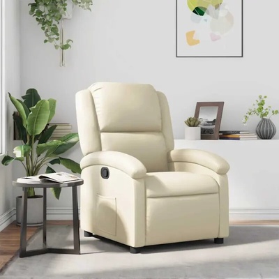 vidaXL 371776 Polohovací krémové umělá kůže
