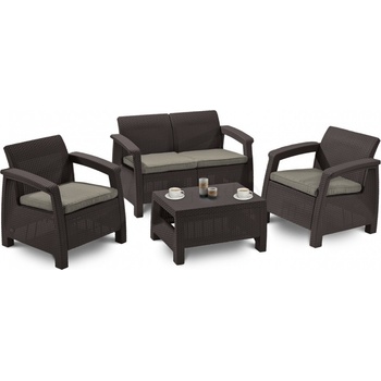 KETER Súprava záhradného nábytku Corfu set hnedá