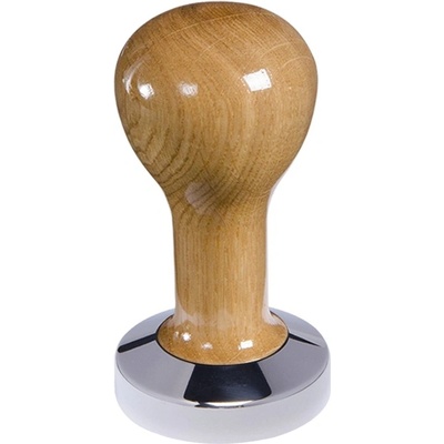 Buna Café Tamper dub lak, nerez lesk, plochý 53 mm