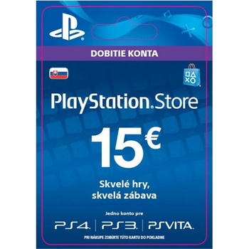 PlayStation Store predplatená karta 15 €