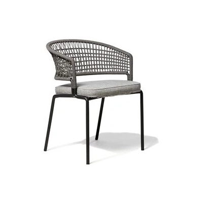 Tribu CTR, rám lakovaná nerez white, výplet lankový linen, bez sedáku