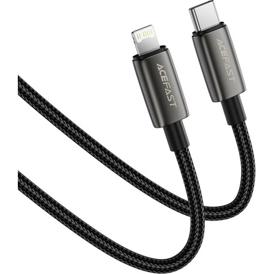 ACEFAST Кабел за данни Acefast (C23-01) - USB-C към Lightning, 30W, 1.2м - Черен
