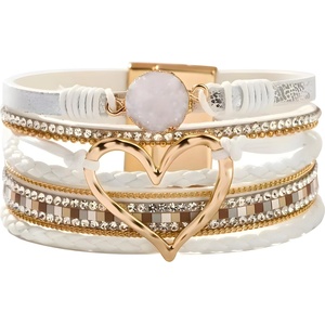 HARAHU Гривна AG-38812 Heart - Бяла / Златна KP38812