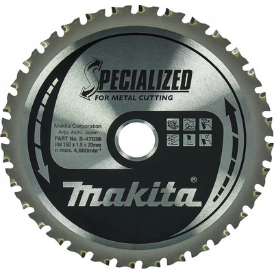 Makita B-47151 pilový kotouč 150mmx20mm TCT 32Z na hliník a lamino