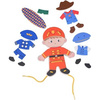 Classic World Забавна детска игра за нанизване - Избери си професия, за момчета