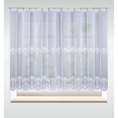 Záclona drehier, Alžbeta metráž, biela 130 cm