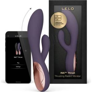  Заешки вибратор с тласкащо движение, смарт контрол, 19, 6см. - Lelo Ina Thrust Purple (D-246219)