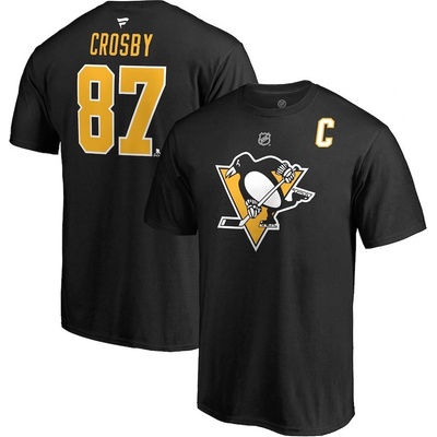 Fanatics tričko #87 Sidney Crosby Pittsburgh Penguins Stack Logo Name & Number