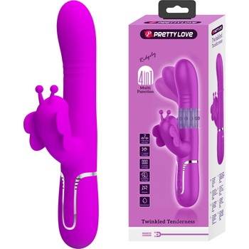 Pretty Love Ridgely Twinkled Tenderness 4in1 Tapping & Rolling Rabbit Vibrator Pink