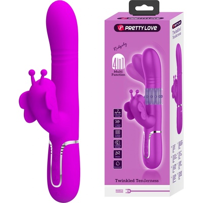 Pretty Love Ridgely Twinkled Tenderness 4in1 Tapping & Rolling Rabbit Vibrator Pink