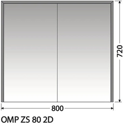 Intedoor Zrcadlová skříňka OMP ZS 80