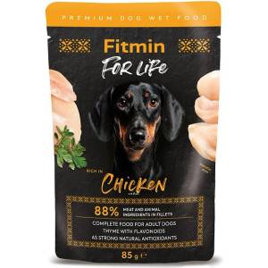 Dibaq Fitmin For Life Пилешко пауче за възрастни кучета с билки 85 g