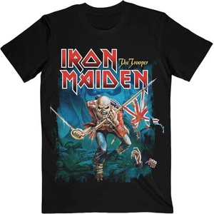 Iron Maiden Trooper Eddie Large Eyes Тениска с къс ръкав Black M (IMTEE168MB02)