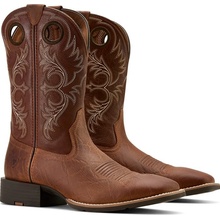 *W* Ariat Sport Rodeo Cowboy Boot pánské aged tan elephant print/luna tan