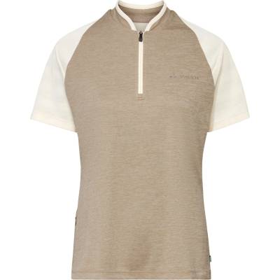 Vaude Дамска фланелка с къс ръкав за колоездене Vaude Women's Tamaro Half Zip Shirt IV Cycling jersey - Linen - размер 44 (EU) (156-2552-0715)