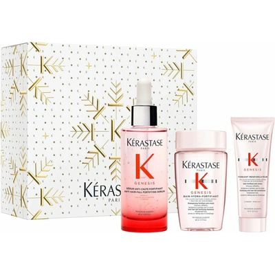 Kérastase Genesis Bain Hydra-Fortifiant šampon 80 ml + Fondant Renforçateur kondicionér 75 ml + Anti-Chute Fortifiant sérum 90 ml
