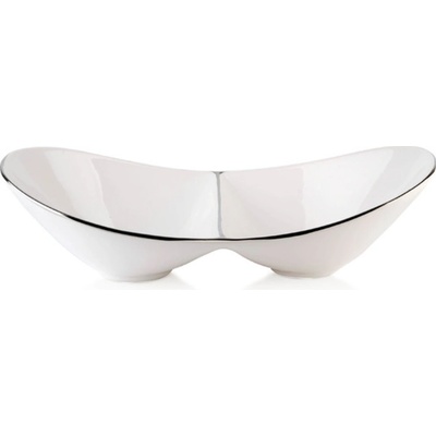 Affek design MX2294 Servírovací keramická miska RITA bílá 28 x 14 x 8 cm