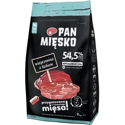 PAN MIĘSKO 2x9кг Adult XL Pan Mięsko, суха храна за кучета - свинско и глиганско